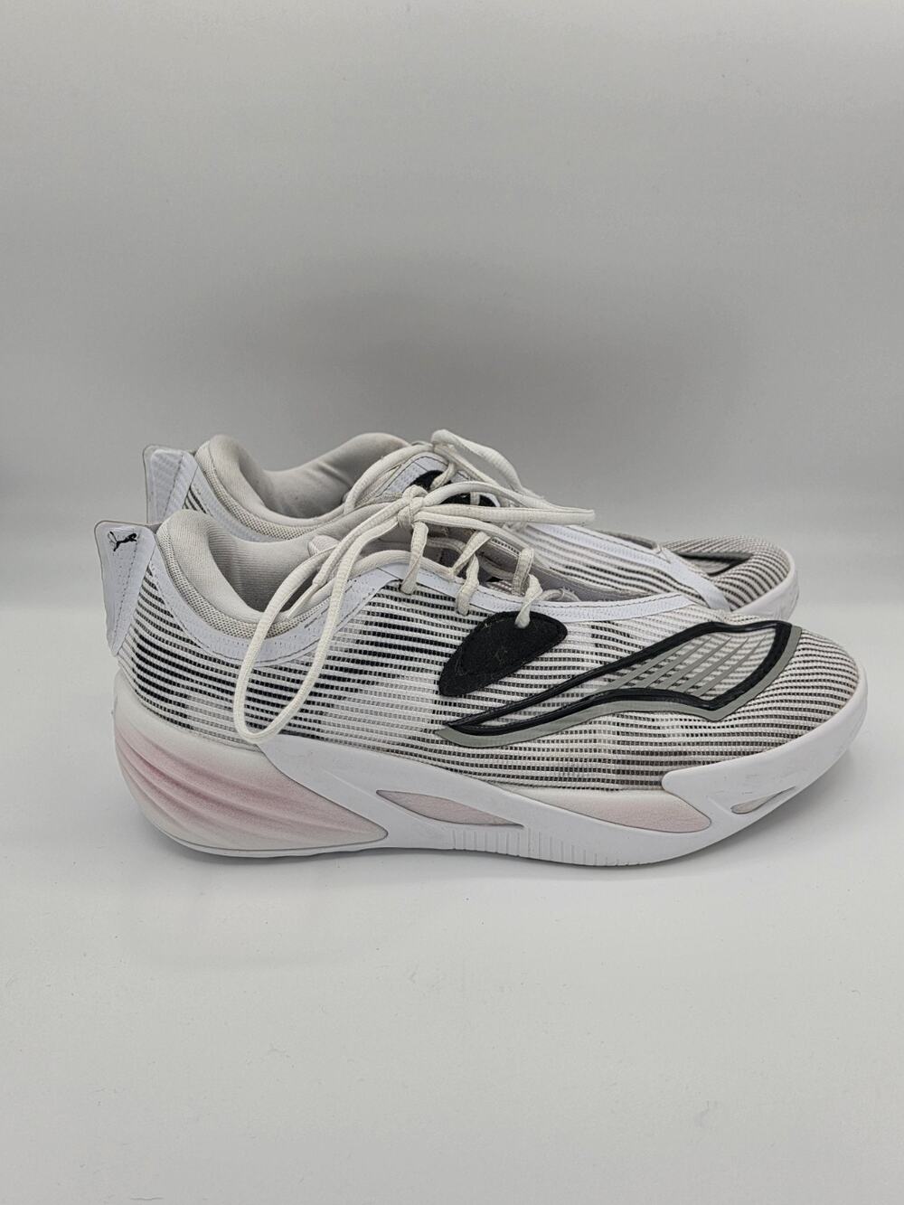 Puma All Pro Nitro Basketball Shoes Mens 10.5 White Black Pink 312307-03